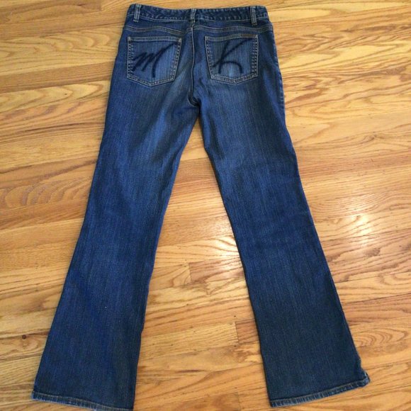 Michael Kors Women’s Jeans Sz 4 Wide Leg Cotton Medium Wash High Rise Pa… - Picture 5 of 14